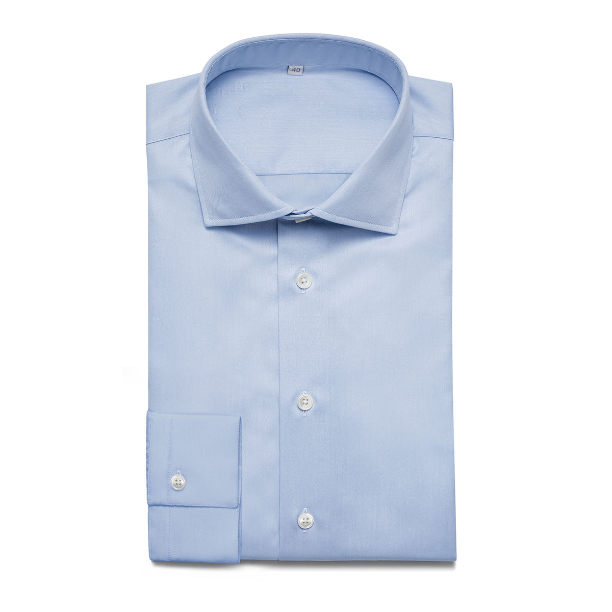 Blau Twill Business Hemd, Einfache Manschette