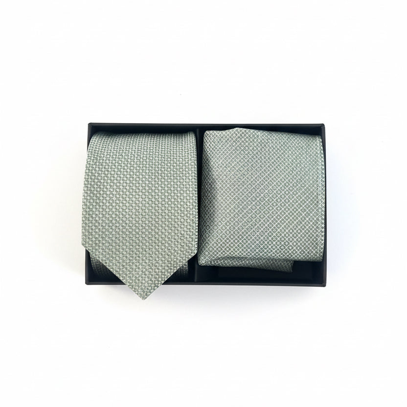 Striessnig Set Grün Krawatte & Pochette